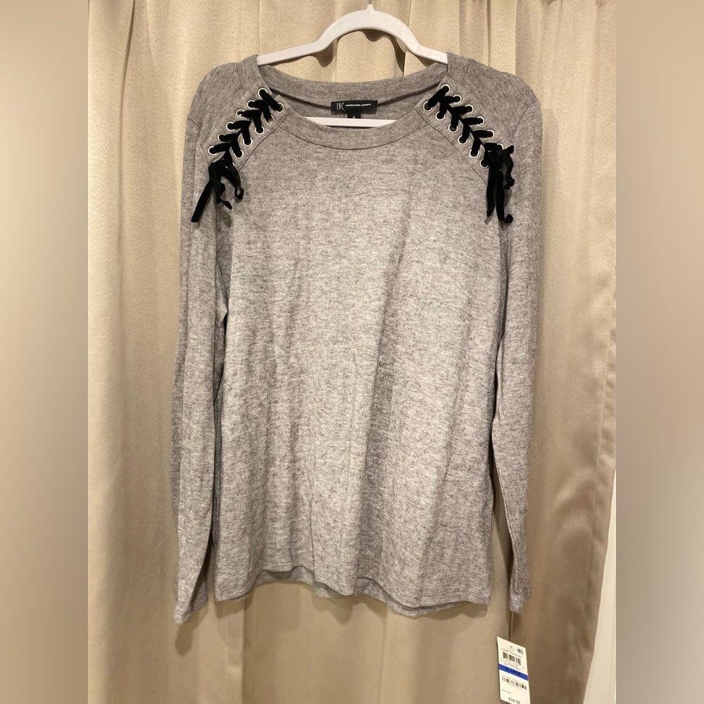 Brand new gray sweater blouse.